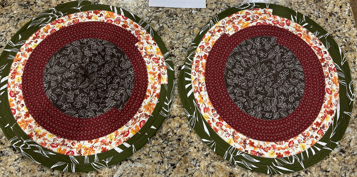 Autumn Dinnertime Placemats - Set of 2