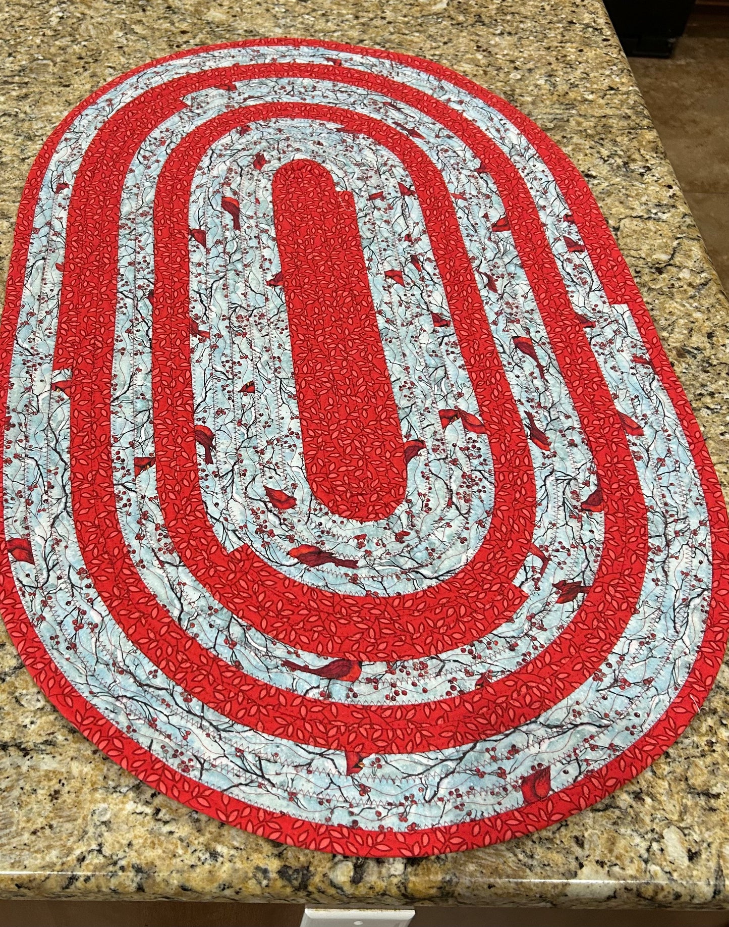 Winter Cardinal Area Rug