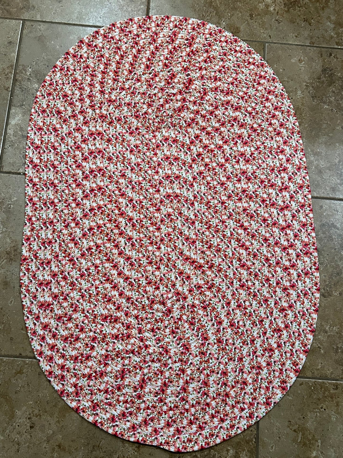 Red & Pink Floral Rug