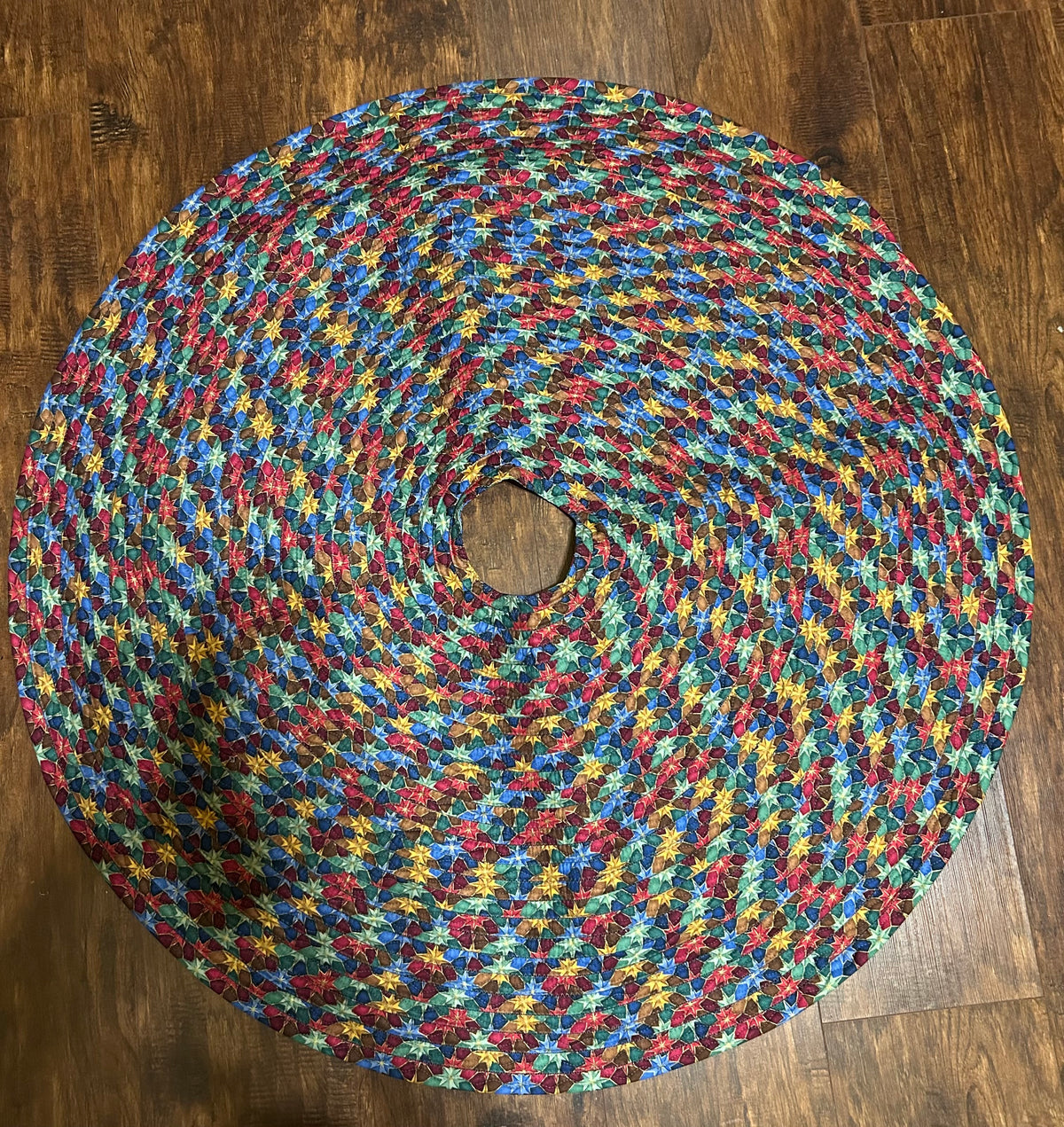 Stained Glass Christmas Tree Skirt