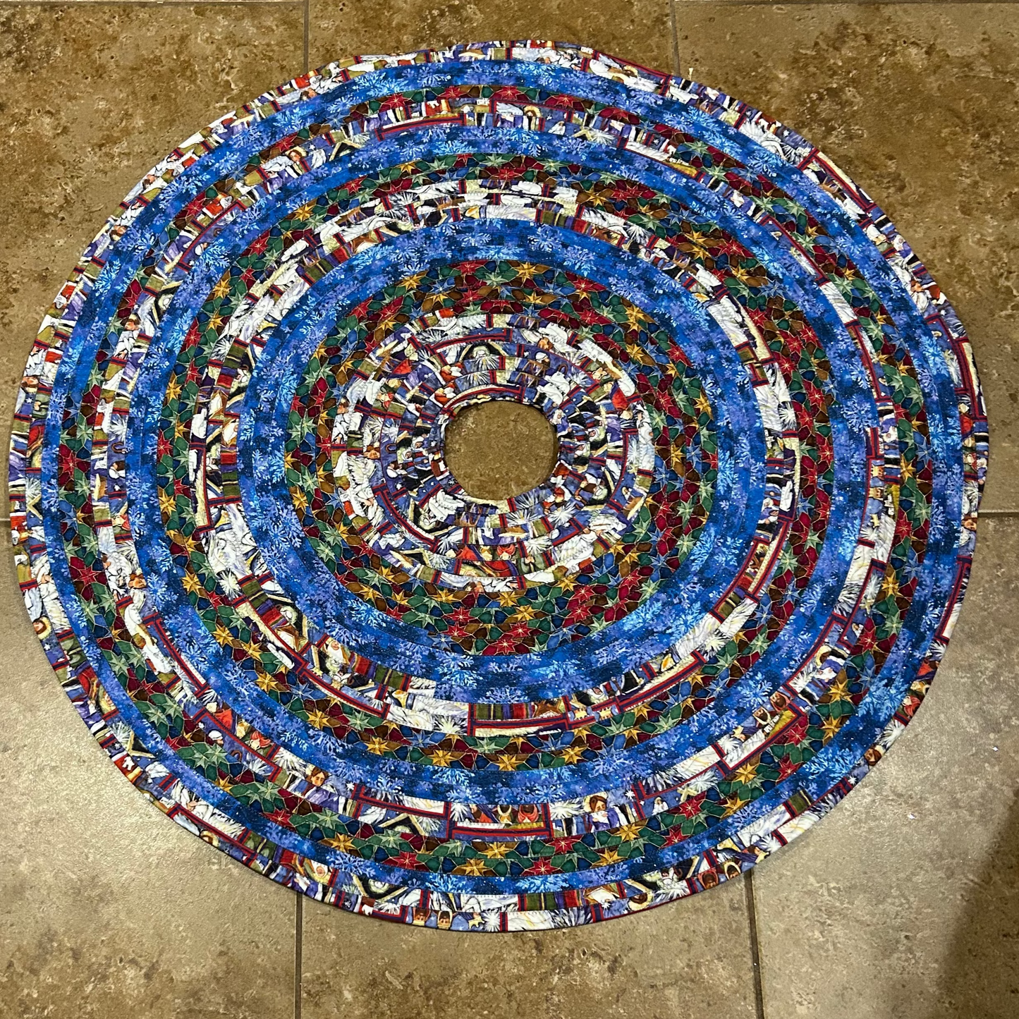 Stained Glass Christmas Tree Skirt