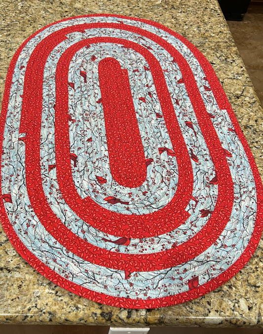 Winter Cardinal Area Rug